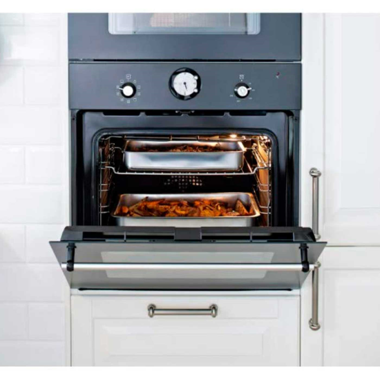 Bandeja de horno, acero inoxidable, fuente rectangular para asar, rustidera  de cocina, cocinar y servir, 39,5 x 29,3