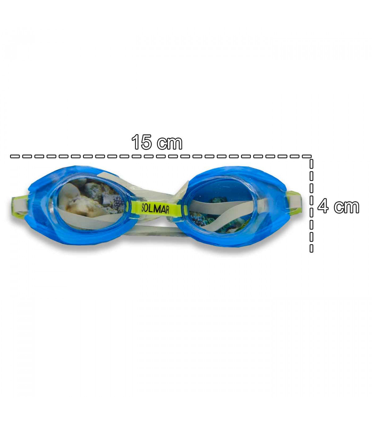Tradineur - Gafas de buceo natación infantil, ligeras y versátiles,  Fabricadas en PVC, Medida ajustable. Color Surtido. 4 x 15 c