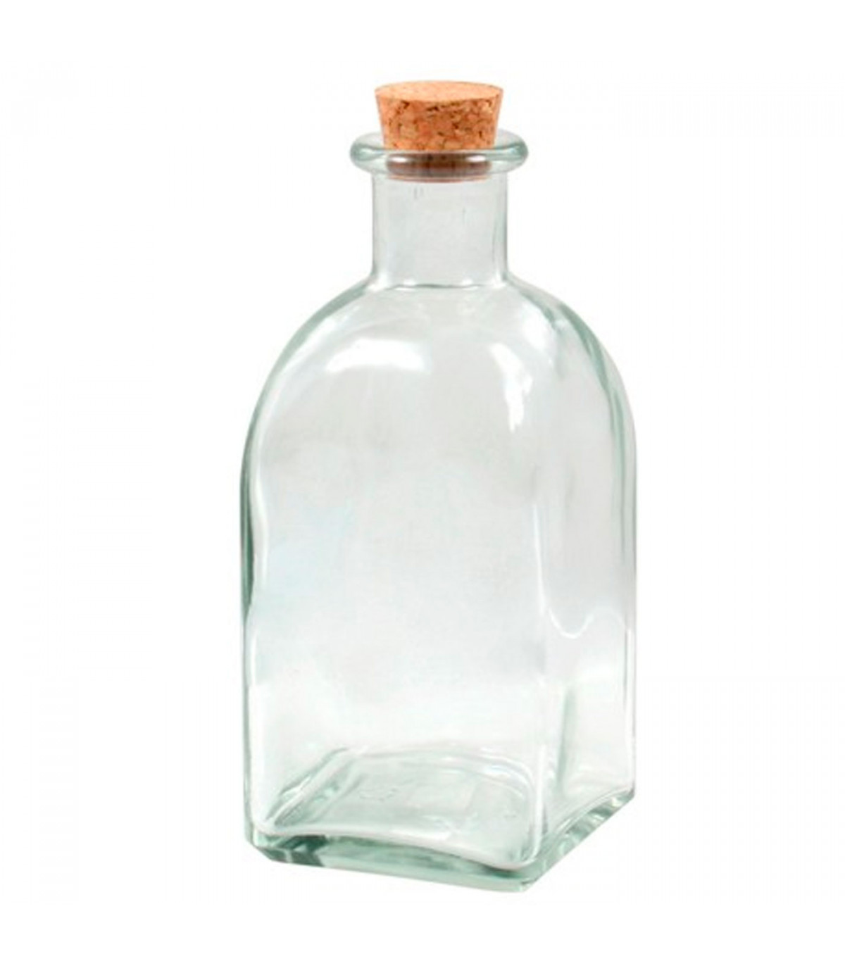 Tradineur - Pack de 6 botellas de cristal, frascas con tapón de