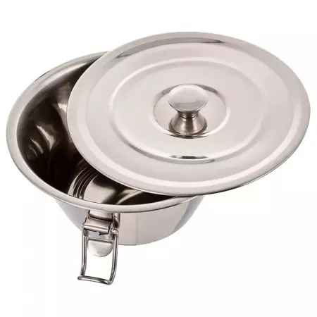 Flanera cónica acero inoxidable 10 cm con tapa hermética Flanera cónica acero inoxidable 10 cm con tapa hermética