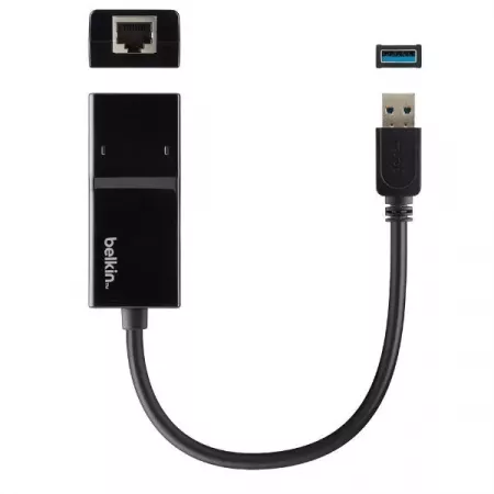 Adaptador USB 3.0 a Gigabit Ethernet Belkin – Conexión Rápida Adaptador USB 3.0 a Gigabit Ethernet Belkin – Conexión Rápida