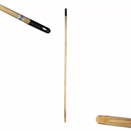Mango de Madera Natural 140 cm con Rosca para Escoba Mango de Madera Natural 140 cm con Rosca para Escoba