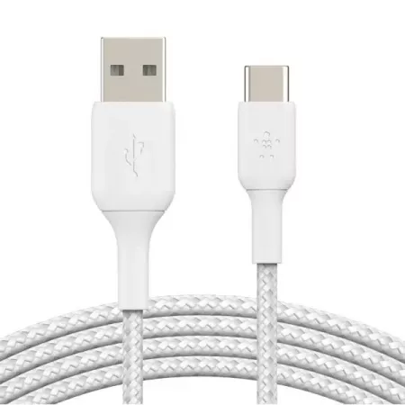 Cable USB Tipo C Belkin Trenzado Blanco 1m - Calidad Garantizada Cable USB Tipo C Belkin Trenzado Blanco 1m - Calidad Garantizada