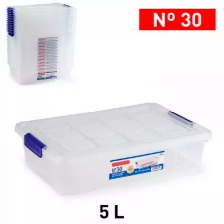 Caja de Almacenaje Transparente 5L con Tapa – Compacta y Práctica Caja de Almacenaje Transparente 5L con Tapa – Compacta y Práctica