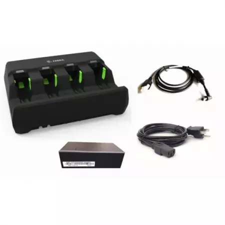 Zebra Kit Cargador 3600 con 4 Ranuras y Cable DC/AC Zebra Kit Cargador 3600 con 4 Ranuras y Cable DC/AC