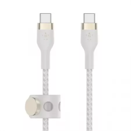 Belkin Cable USB-C 2.0 Trenzado 1m Blanco – Calidad y Durabilidad Belkin Cable USB-C 2.0 Trenzado 1m Blanco – Calidad y Durabilidad