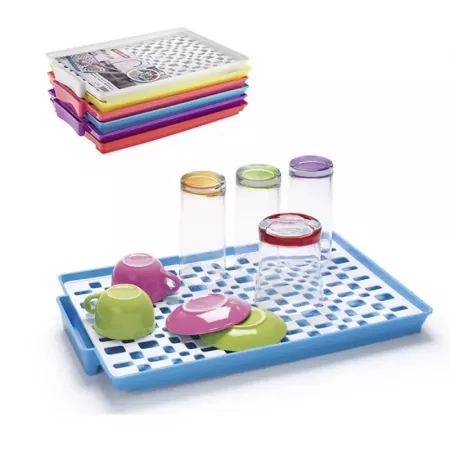 Escurrevasos plástico resistente 40x27 cm, colores surtidos Escurrevasos plástico resistente 40x27 cm, colores surtidos