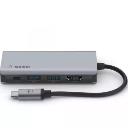 Belkin Adaptador USB-C 4 en 1 | Conexión Versátil y Rápida Belkin Adaptador USB-C 4 en 1 | Conexión Versátil y Rápida