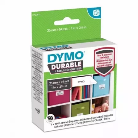 Etiquetas Durables Dymo LW 160 ETI 25mm x 54m Resistentes Etiquetas Durables Dymo LW 160 ETI 25mm x 54m Resistentes