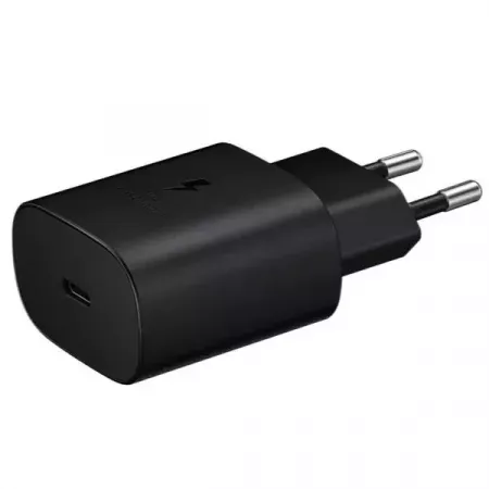 Cargador Samsung USB-C 25W Negro Rápido y Compacto Cargador Samsung USB-C 25W Negro Rápido y Compacto