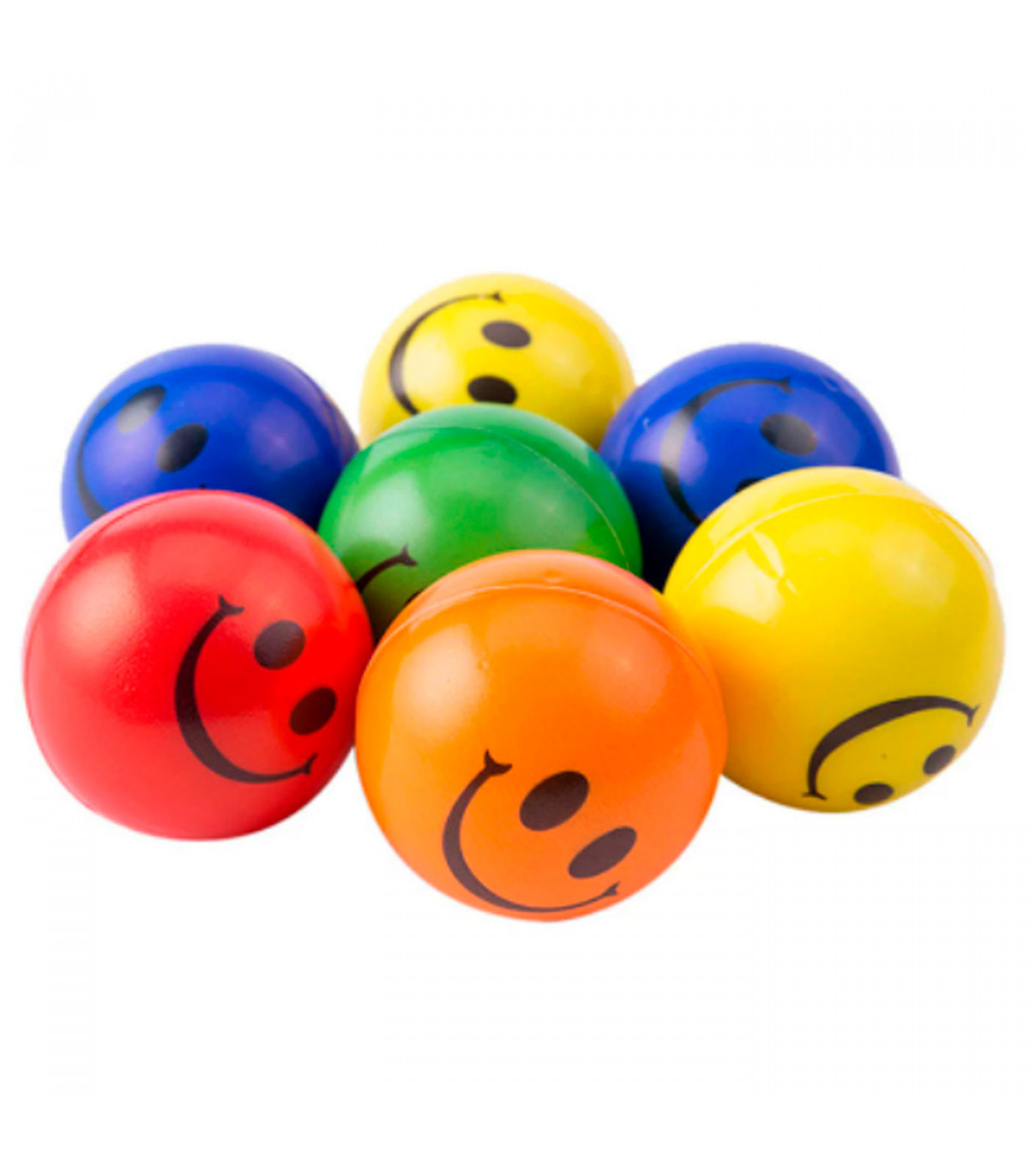 Tradineur - Pelota antiestrés con cara sonriente, poliuretano blando, bola  calmante para aliviar el estrés, regalo original, Ø 6