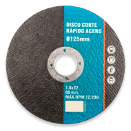 Tradineur - Plato/disco de corte rápido - Disco para corte de piedra, hormigón, ladrillo - Accesorio de herramienta - Diámetro 12,5 cm - 12200 rpm.