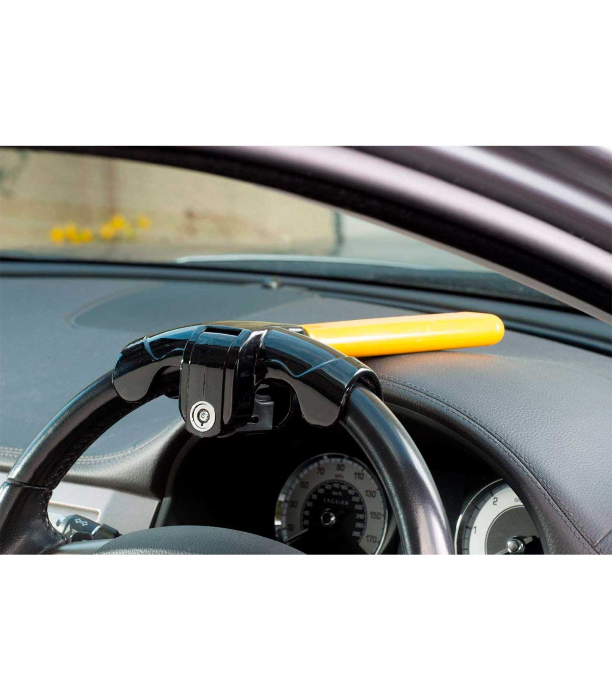 Tradineur - Barra antirrobo para volante de coche, bloqueo universal para  vehículos, 2 llaves, dispositivo alta seguridad, 34,5