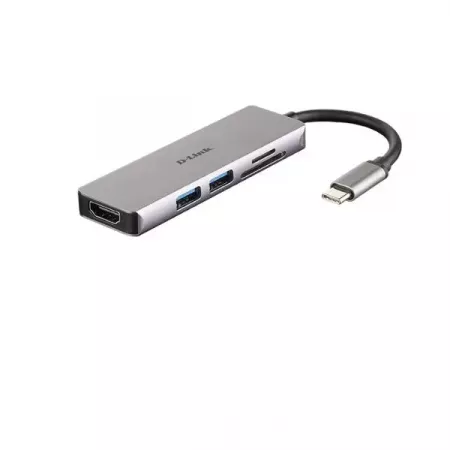 D-Link Hub USB-C con HDMI, USB 3.0 y Lector SD/MicroSD D-Link Hub USB-C con HDMI, USB 3.0 y Lector SD/MicroSD