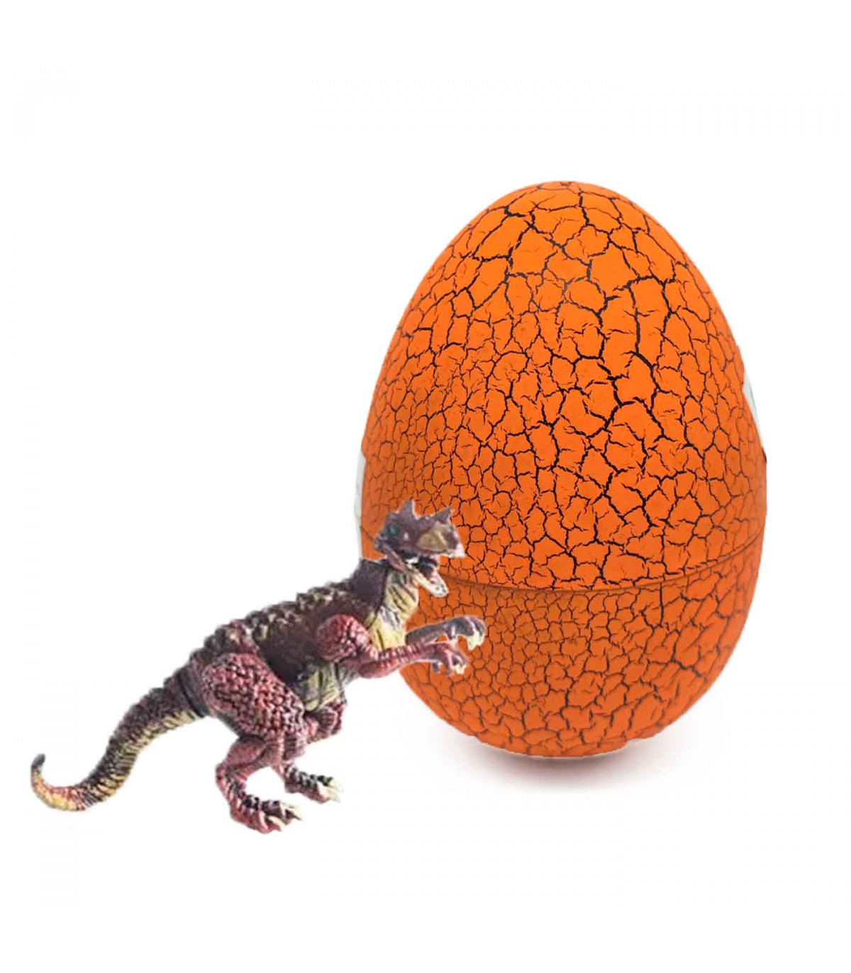 Tradineur - Huevo de dinosaurio - Fabricado en PVC no toxico - Ideal para  que los niños coleccionen - Color Surtido
