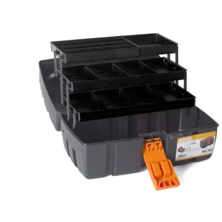 Caja de herramientas negra y amarilla resistente y práctica Caja de herramientas negra y amarilla resistente y práctica