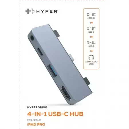 Targus Hub USB-C 4en1 Gris para iPad Pro y Air – Conecta Fácil Targus Hub USB-C 4en1 Gris para iPad Pro y Air – Conecta Fácil