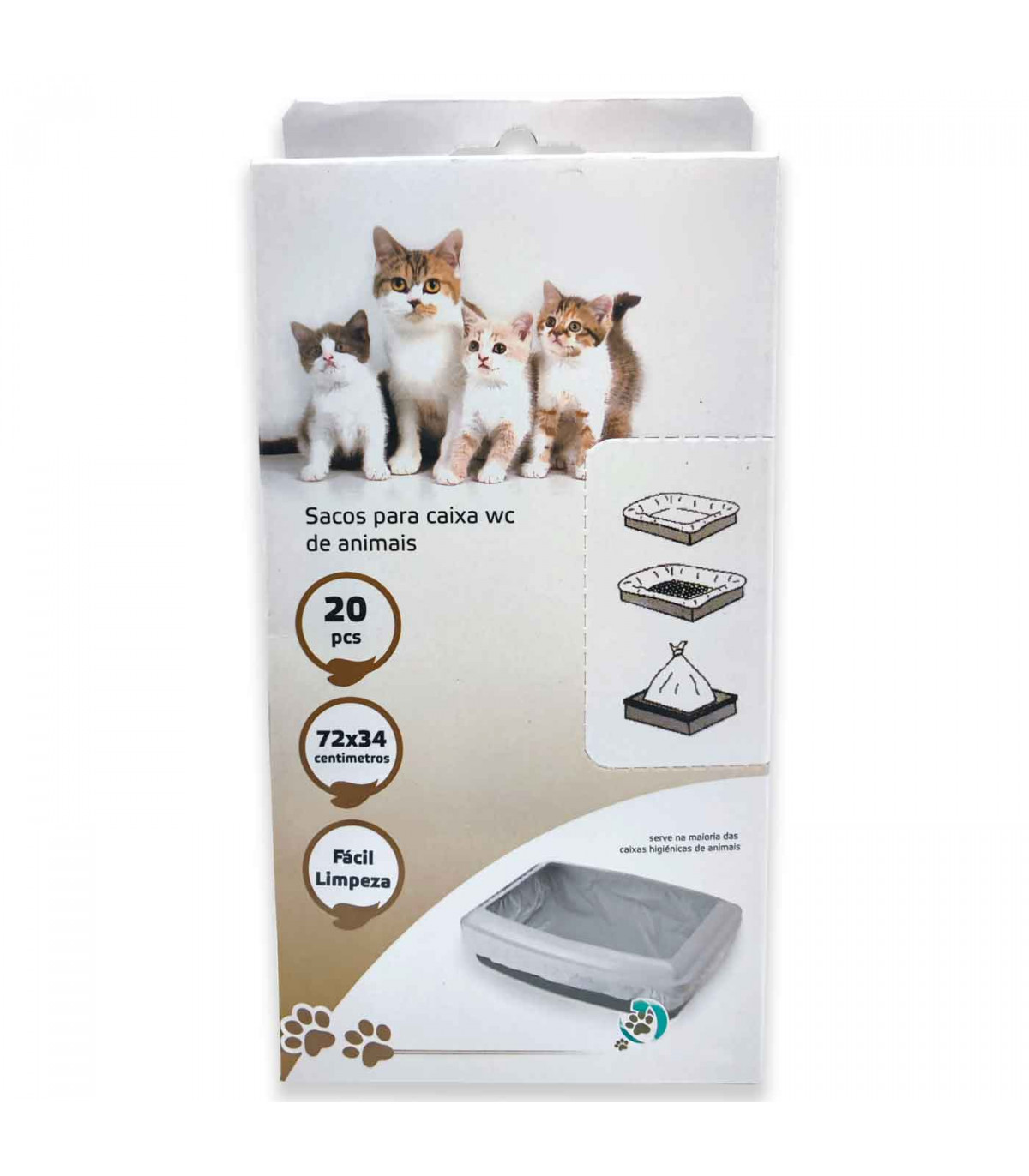 Tradineur - Pack de 12 bolsa para Arenero de gato - Bandeja de arena - Bolsa  para excrementos para gatos - 35 x 50 cm
