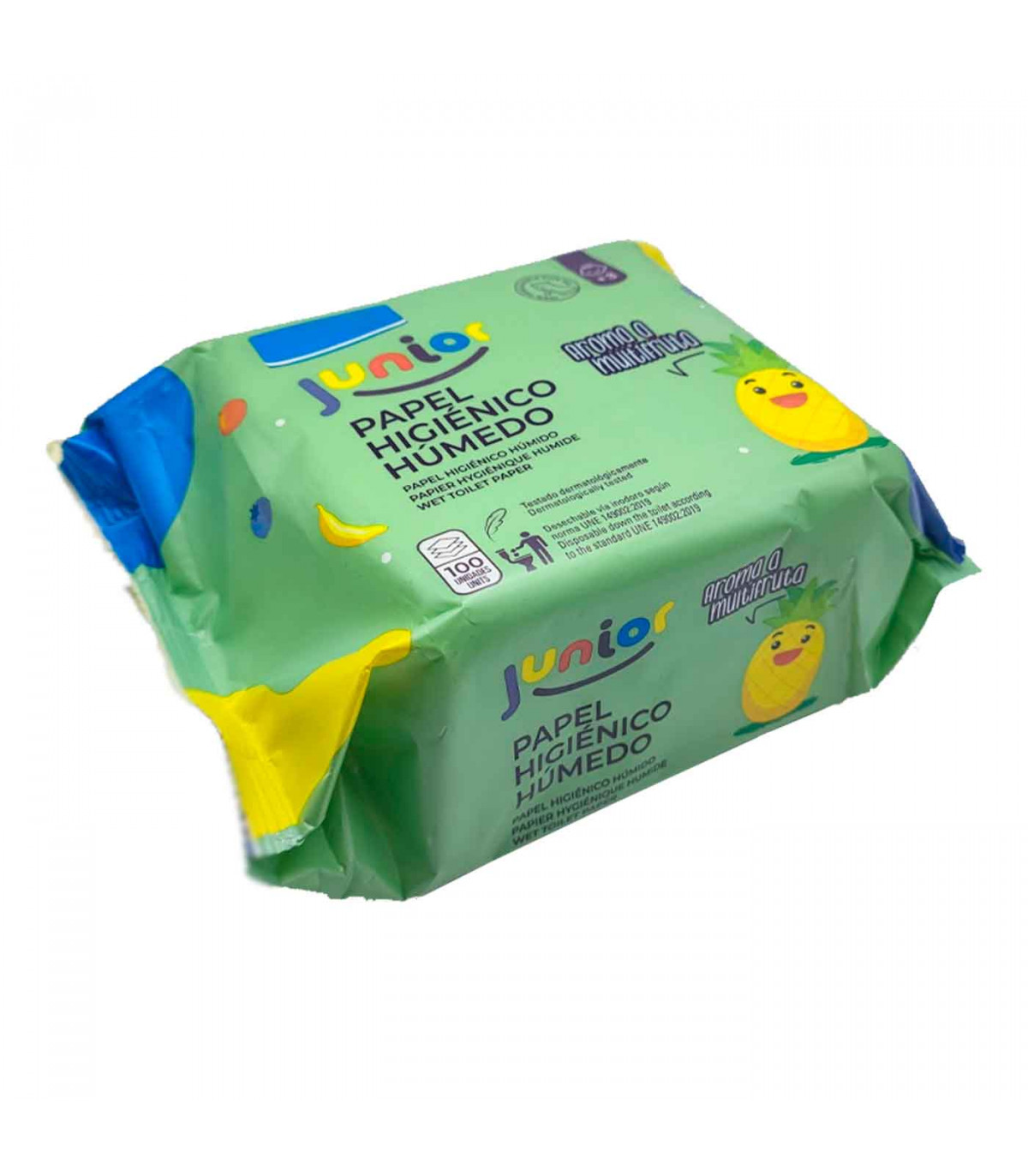 Tradineur - Papel Higiénico Húmedo WC Junior - Incluye 100 Unidades -  biodegradable - Ideal para la limpieza total diaria de tod