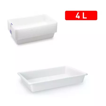 Bandeja Polipropileno 4L Blanca, Microondas y Lavavajillas Bandeja Polipropileno 4L Blanca, Microondas y Lavavajillas