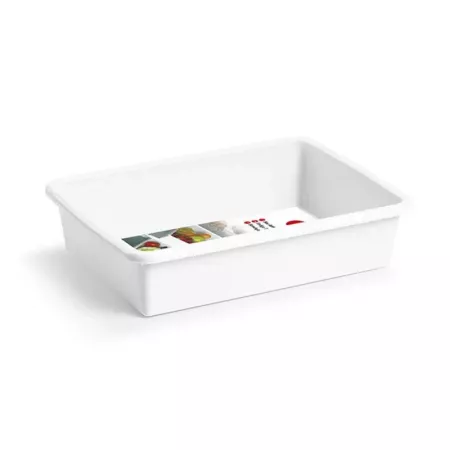 Bandeja Blanca 1,65L de Polipropileno, Segura y Práctica Bandeja Blanca 1,65L de Polipropileno, Segura y Práctica