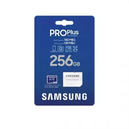 Samsung MicroSD Pro Plus 256GB Alta Velocidad y Capacidad Samsung MicroSD Pro Plus 256GB Alta Velocidad y Capacidad