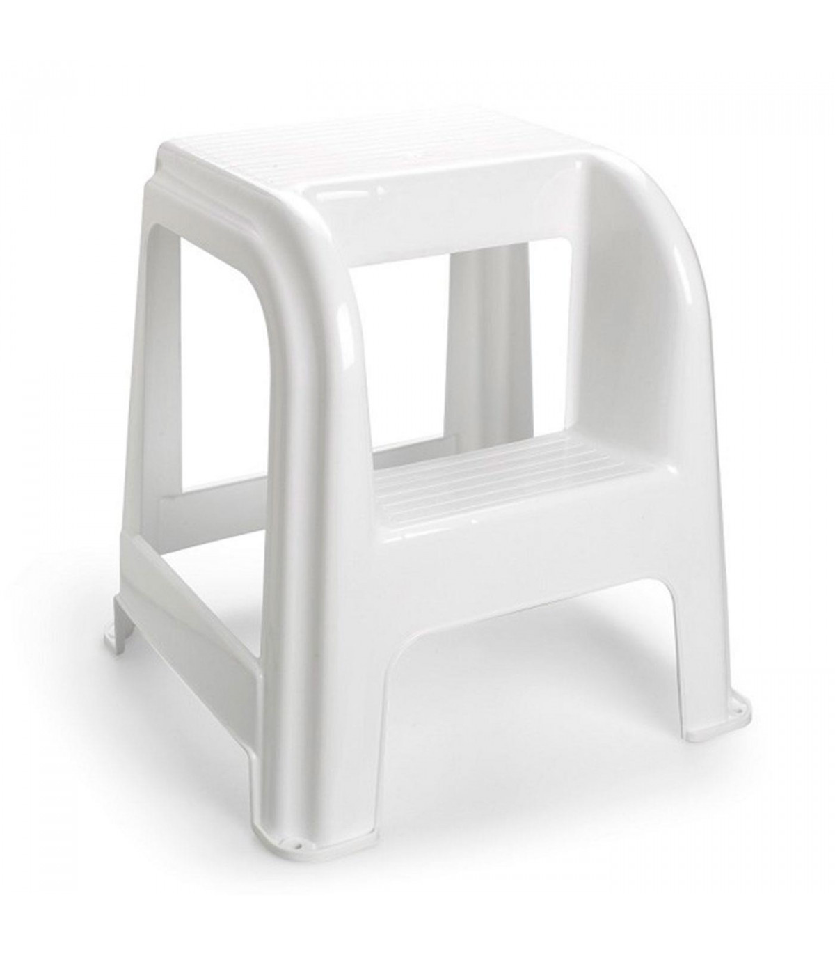 Tradineur - Taburete de plástico con asa Rattan, asiento de 28 x