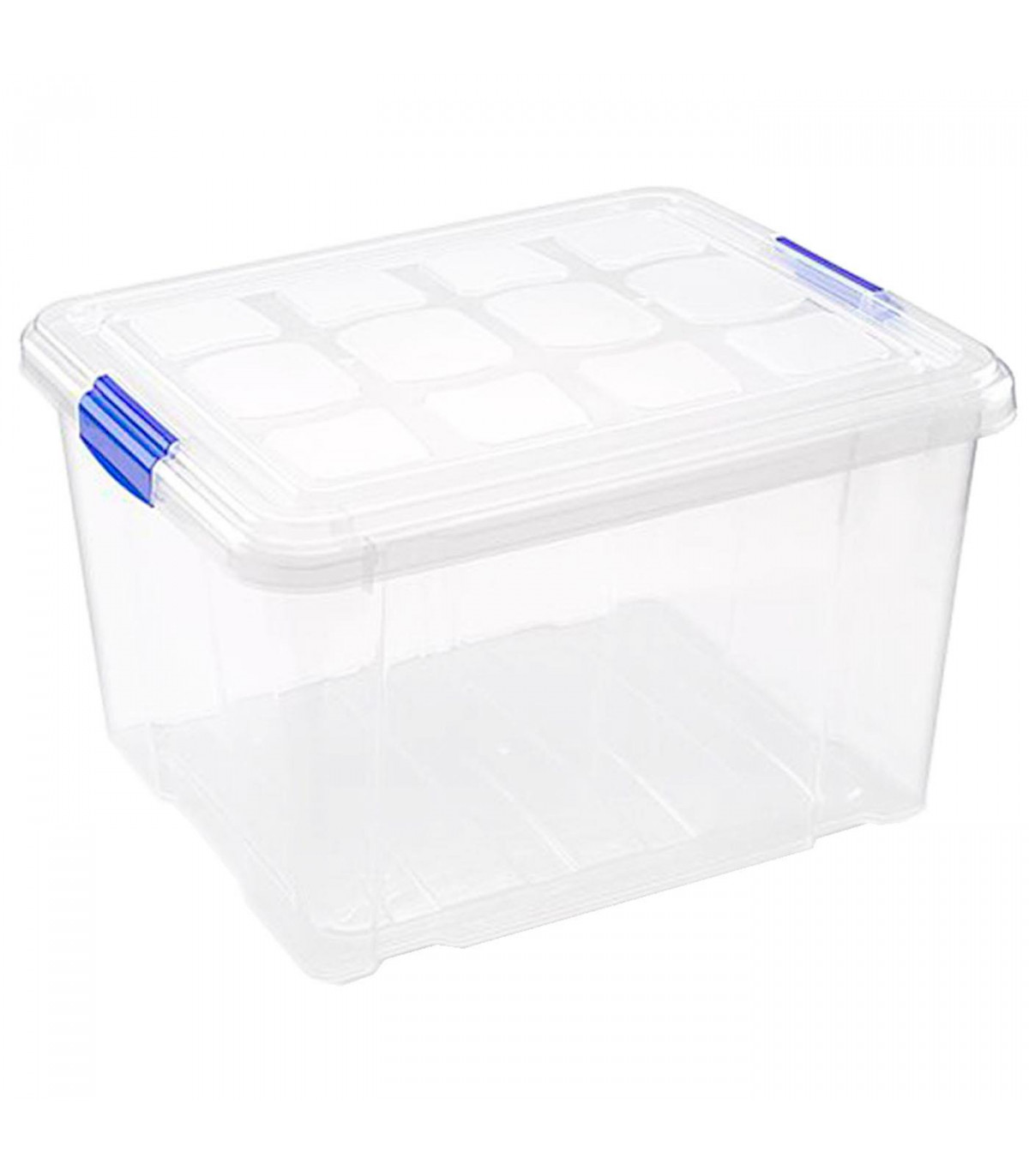 Tradineur - Caja almacenaje plástico 25 litros. recipiente ordenación, almacenamiento 25,3 x 42,3 35 cm