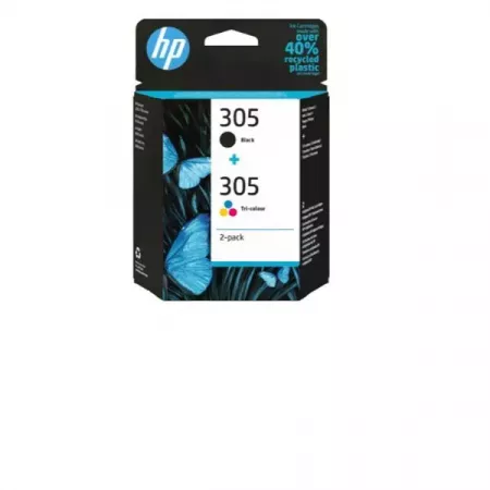 Pack Doble Cartuchos HP 305 Tricolor y Negro Original Pack Doble Cartuchos HP 305 Tricolor y Negro Original
