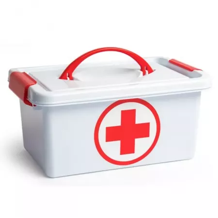 Caja Botiquín Plástico 4L Blanco con Asa y Cierres Seguros Caja Botiquín Plástico 4L Blanco con Asa y Cierres Seguros