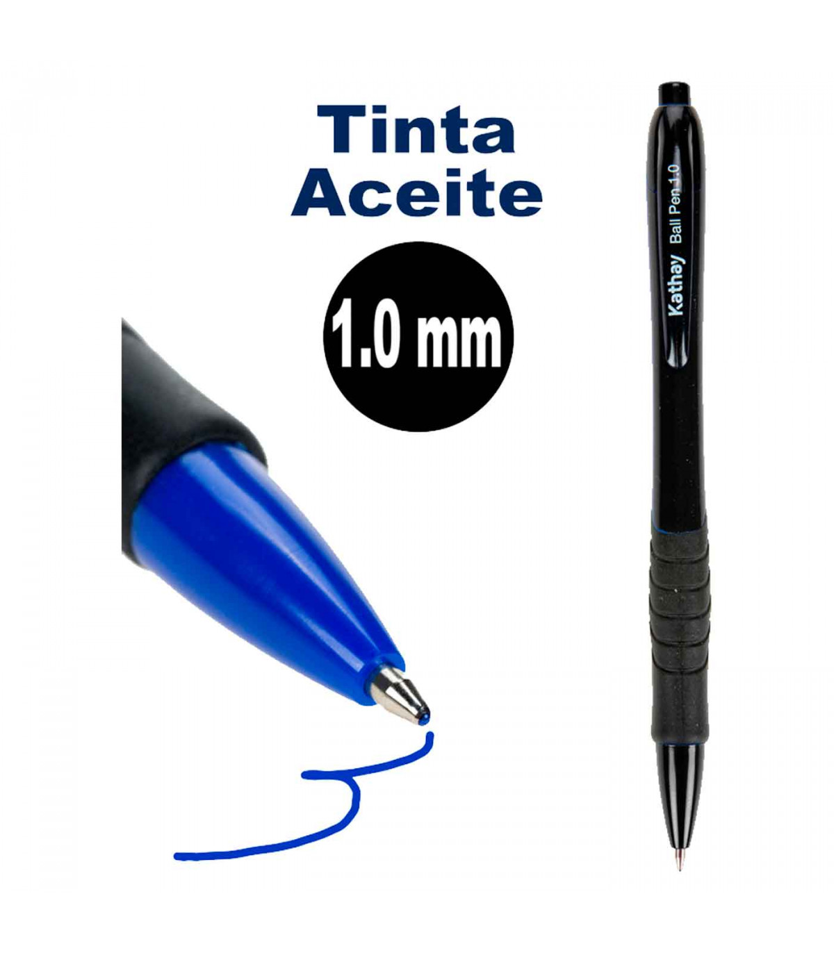 Tradineur - Pack de 3 bolígrafos borrables de colores, punta retráctil de  0,7 mm y grip de goma, escritura suave y precisa, uso
