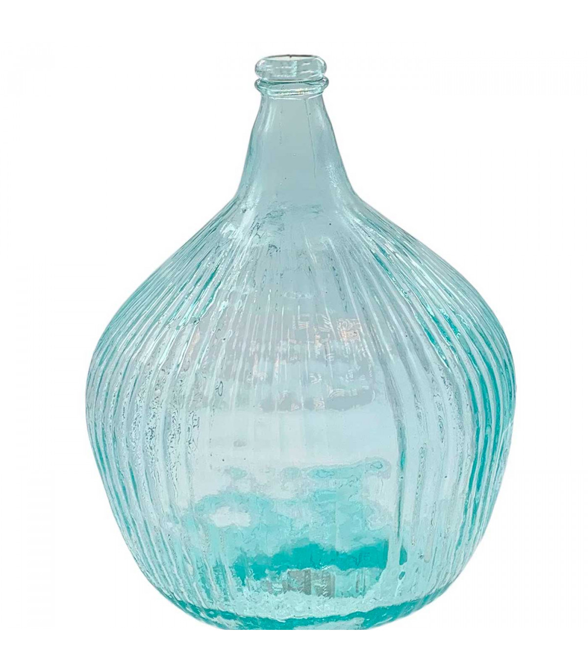 Tradineur - Garrafa de vidrio rayada 16 litros sin tapón, modelo Apple,  41,5 x 31,5 cm, damajuana, botella de vidrio a rayas par