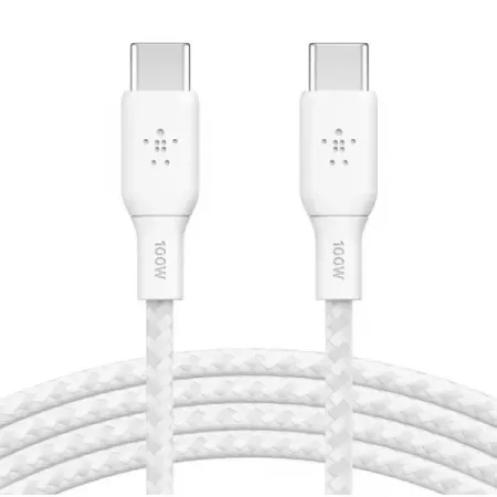 Belkin Cable USB-C 100W 3M Trenzado – Carga Rápida y Resistente Belkin Cable USB-C 100W 3M Trenzado – Carga Rápida y Resistente