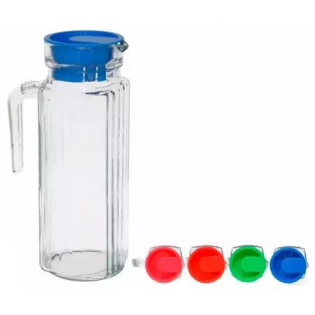 Jarra Frigo 1,1L vidrio con tapa color para nevera Jarra Frigo 1,1L vidrio con tapa color para nevera
