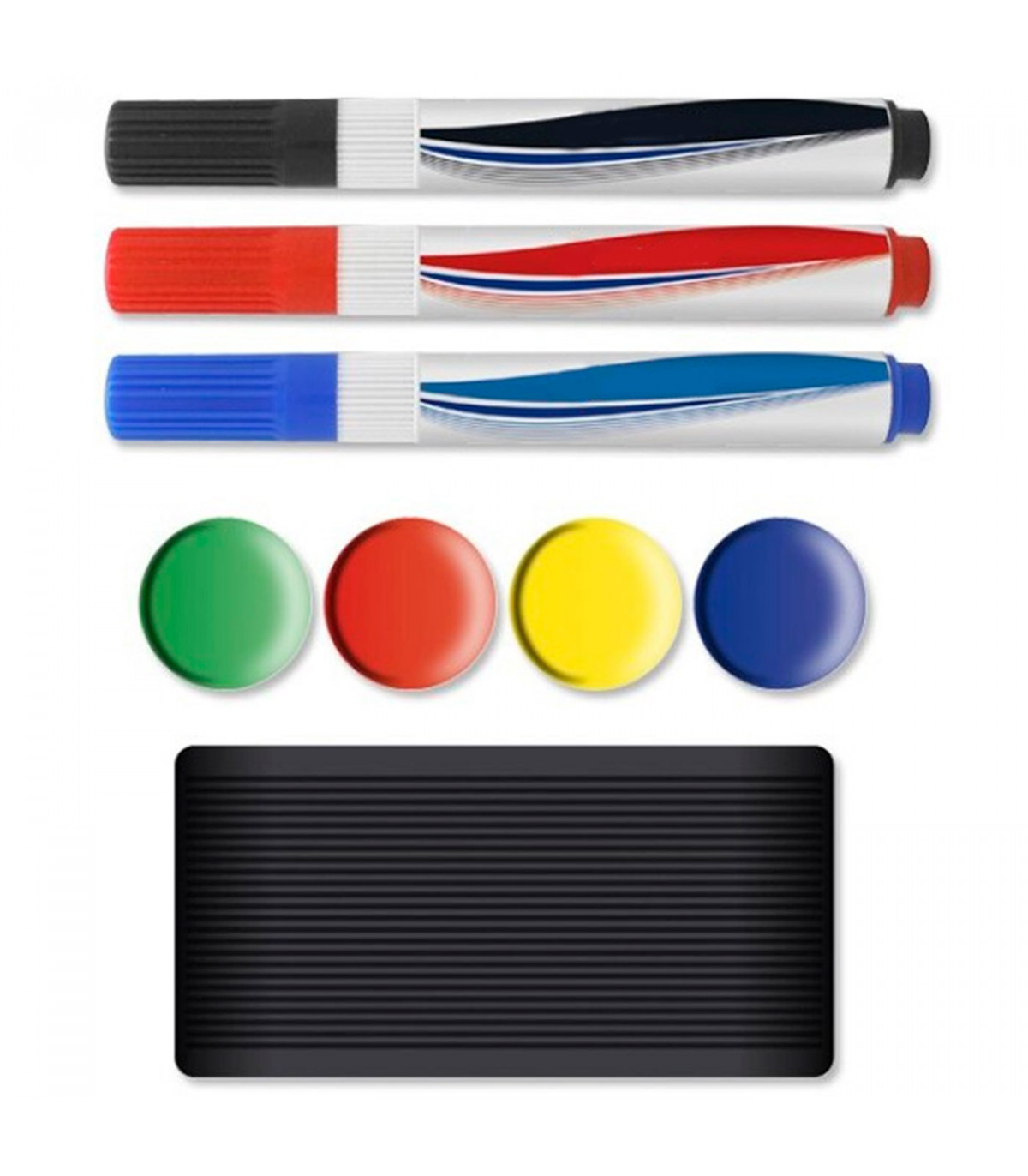 Pack de 6 rotuladores de colores para pizarra blanca, marcadores de borrado  en seco, uso escolar, oficinas