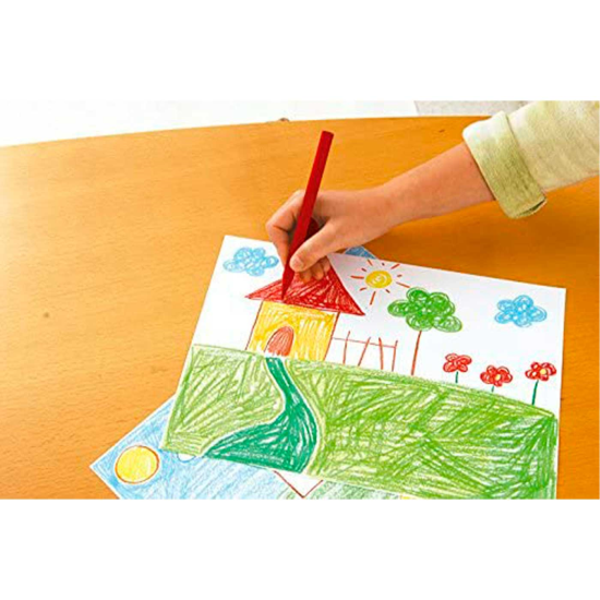 Caja de   ceras de colores para niños, material escolar, colores vivos surtidos, ideal para colorear, dibujar