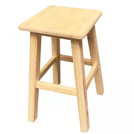 Banqueta Baja de Madera con Reposapiés – Varias Tonalidades Banqueta Baja de Madera con Reposapiés – Varias Tonalidades