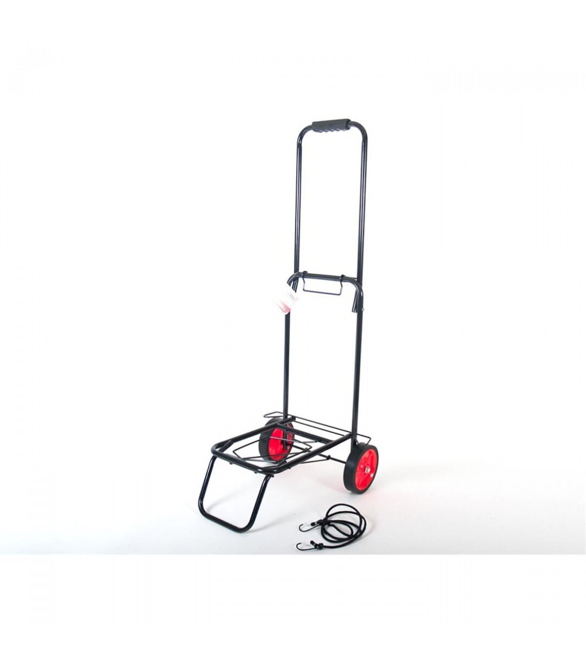 Tradineur - Carro portamaletas plegable de acero, ruedas de 12 cm, carrito  de mano para viajes con pulpo elástico, transporte de