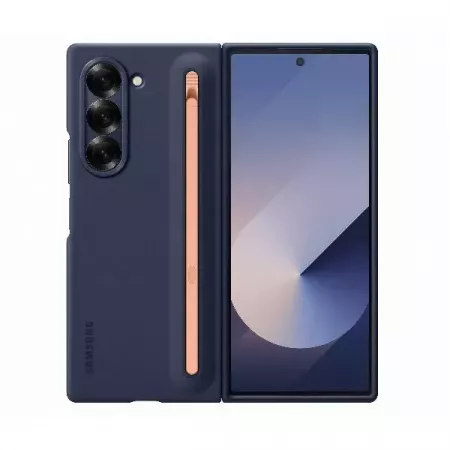 Funda Samsung Fold 6 Azul Oscuro con S Pen Integrado Funda Samsung Fold 6 Azul Oscuro con S Pen Integrado