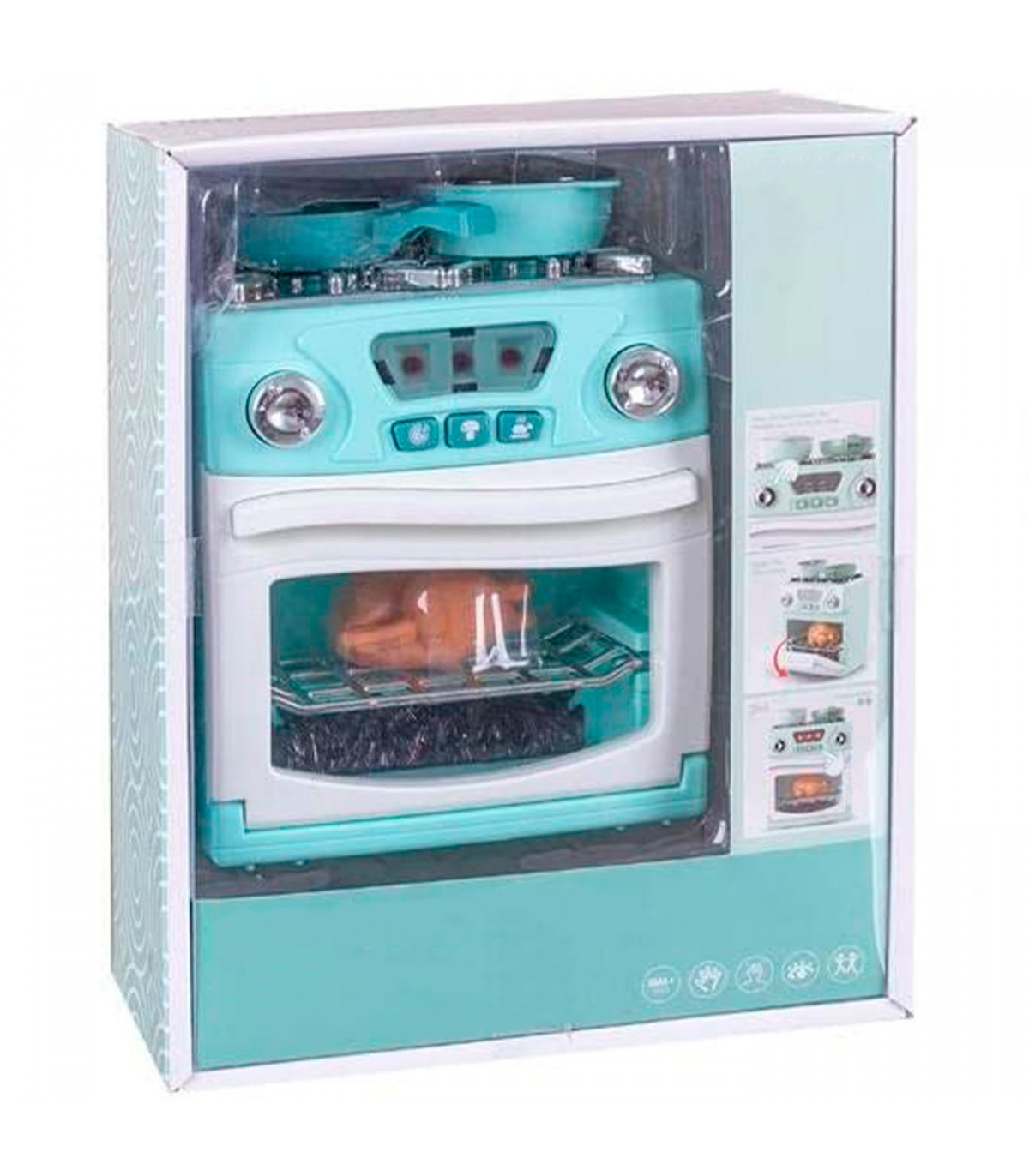 Tradineur - Lavadora de juguete con luz y sonido, mini electrodoméstico  interactivo, simulación, funciona con pilas, 17,5 x 13,5