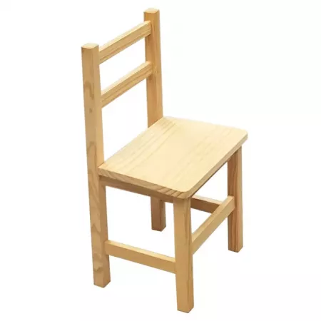 Silla Infantil Madera Natural con Reposapiés – Cómoda y Segura Silla Infantil Madera Natural con Reposapiés – Cómoda y Segura