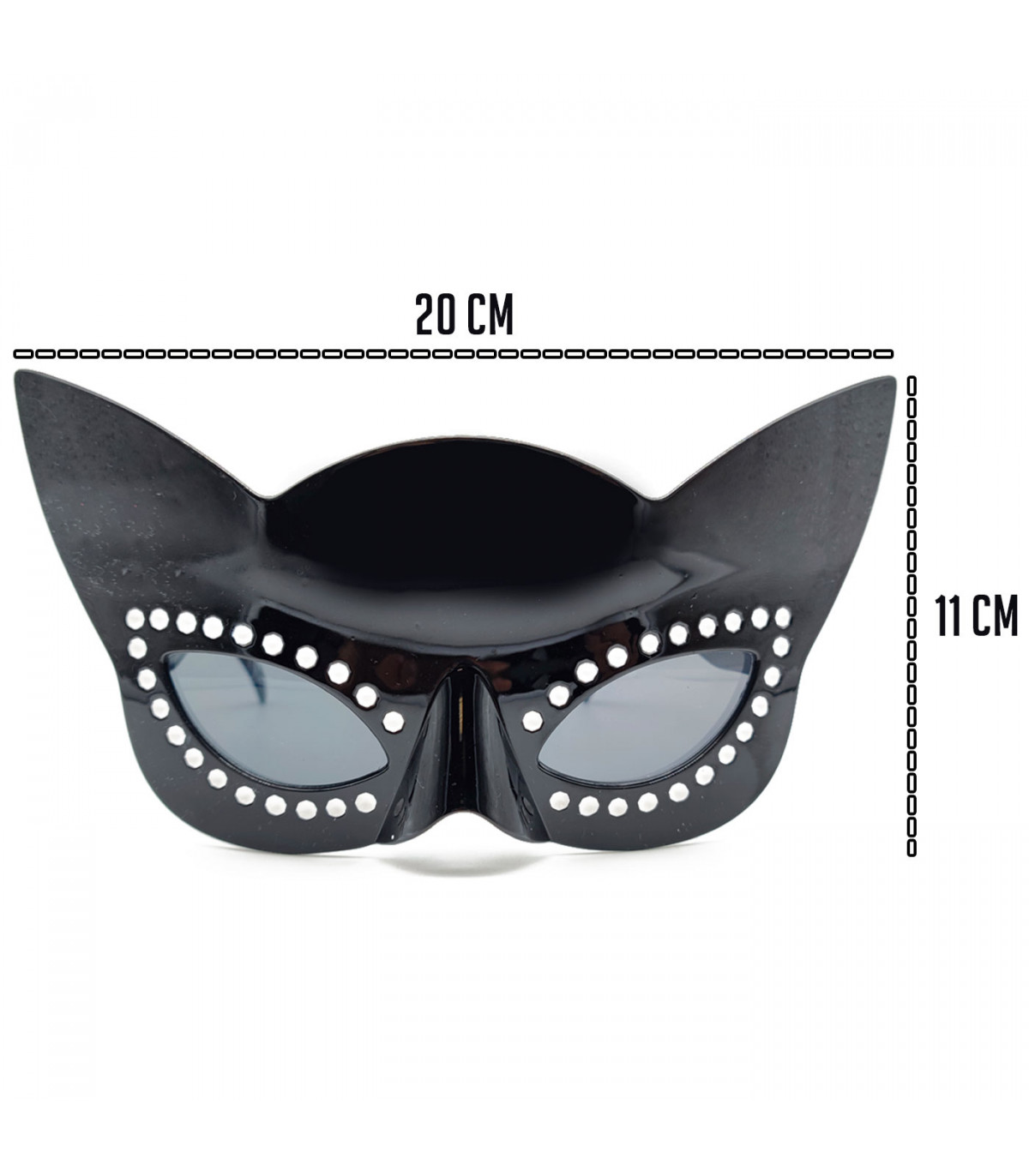 Tradineur - Pack de 4 Gafas de fiesta sin lentes - Fabricado en Plástico -  Ideal para eventos de disfraces como Halloween y Carn