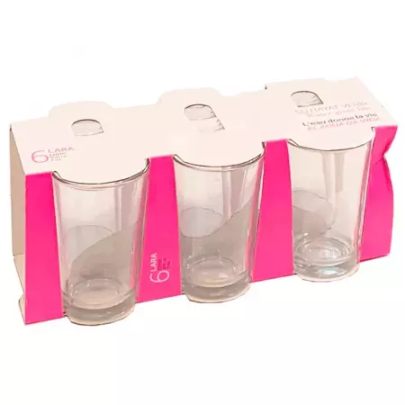 Juego 6 Vasos Cristal 205cc Apto Lavavajillas Uso Diario Juego 6 Vasos Cristal 205cc Apto Lavavajillas Uso Diario