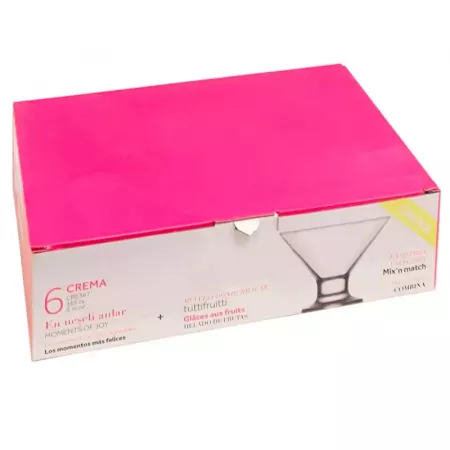 Set 6 Copas de Helado de Cristal 165 ml, Elegancia y Uso Diario Set 6 Copas de Helado de Cristal 165 ml, Elegancia y Uso Diario