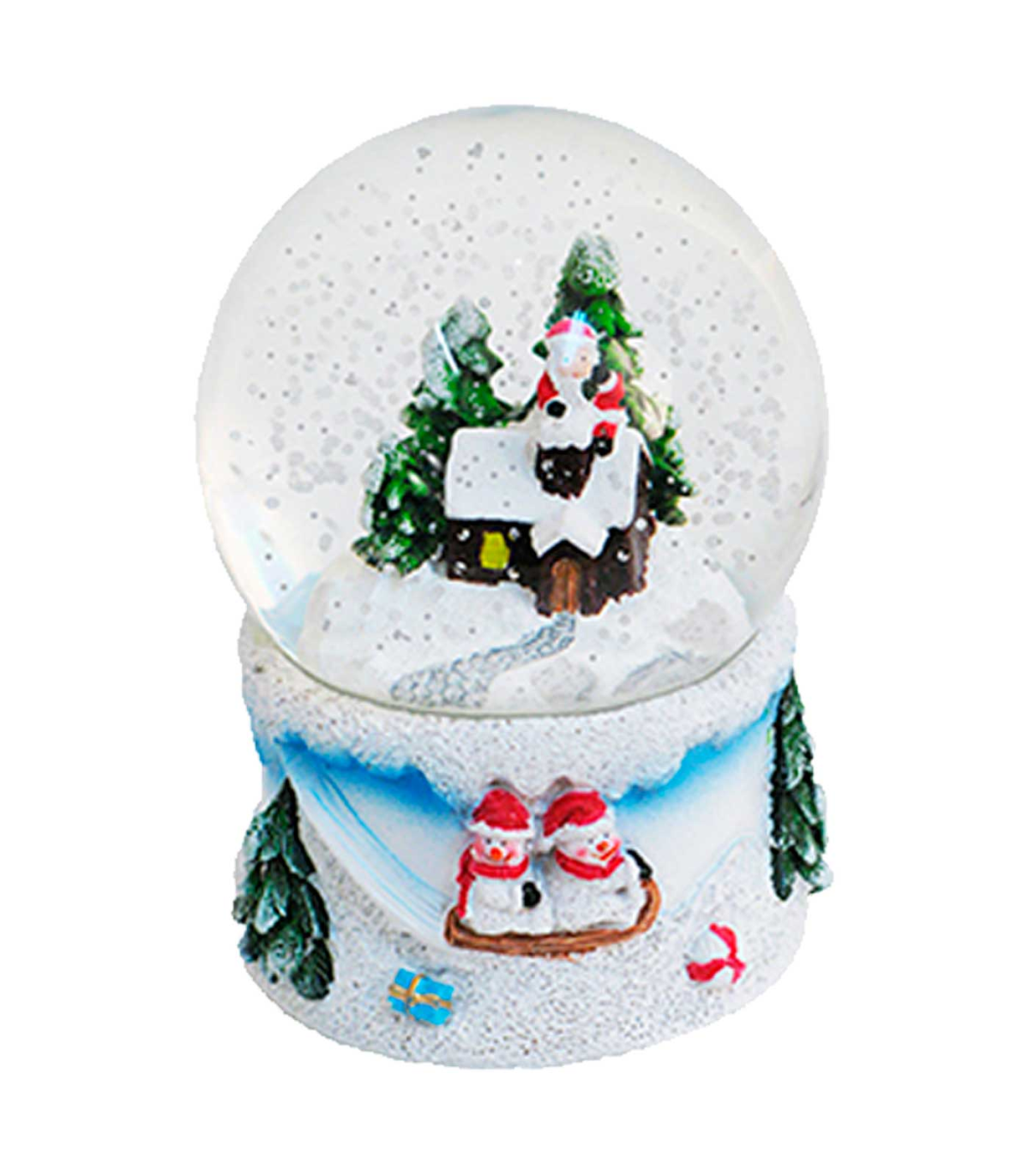 Tradineur - Bolas de nieve decorativa con luz - Fabricado en plástico -  Decoración para temporada Navideña - Ø 5 x 7,5 cm - Mode