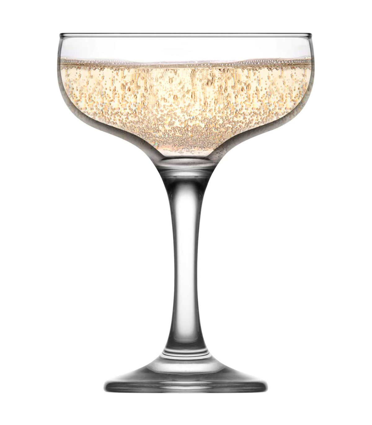 Tradineur - Set de 6 copas de champán Misket de 235 ml, 9,5 cm de diámetro  x 13,5 cm de alto, copas de cava/champagne con elegan
