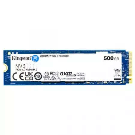 Kingston SSD NVMe NV3 M.2 500GB PCIe 4.0 Rápido y Seguro Kingston SSD NVMe NV3 M.2 500GB PCIe 4.0 Rápido y Seguro