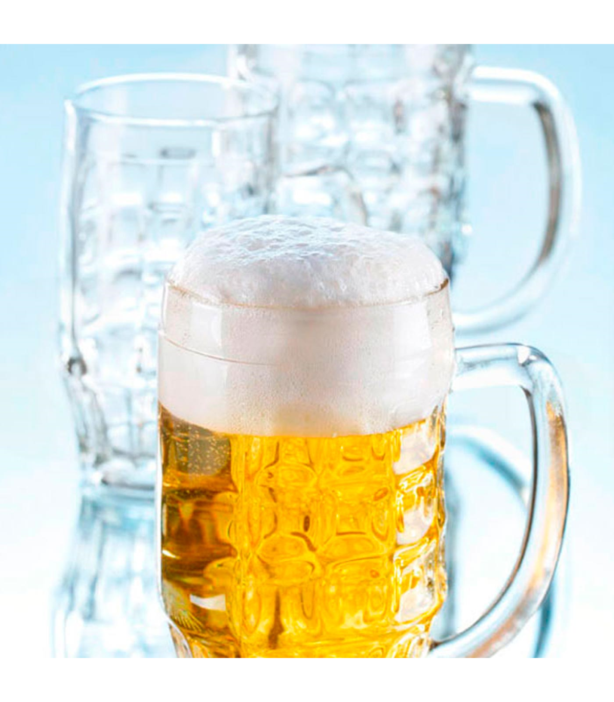 Tradineur – Caja de 6 vasos de cerveza modelo “Malles” – Fabricación en  cristal resistente – Aptos para lavavajillas – 0,4 litro