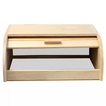 Panera de Madera con Tapa de Persiana – Ahorra Espacio Fácil Panera de Madera con Tapa de Persiana – Ahorra Espacio Fácil