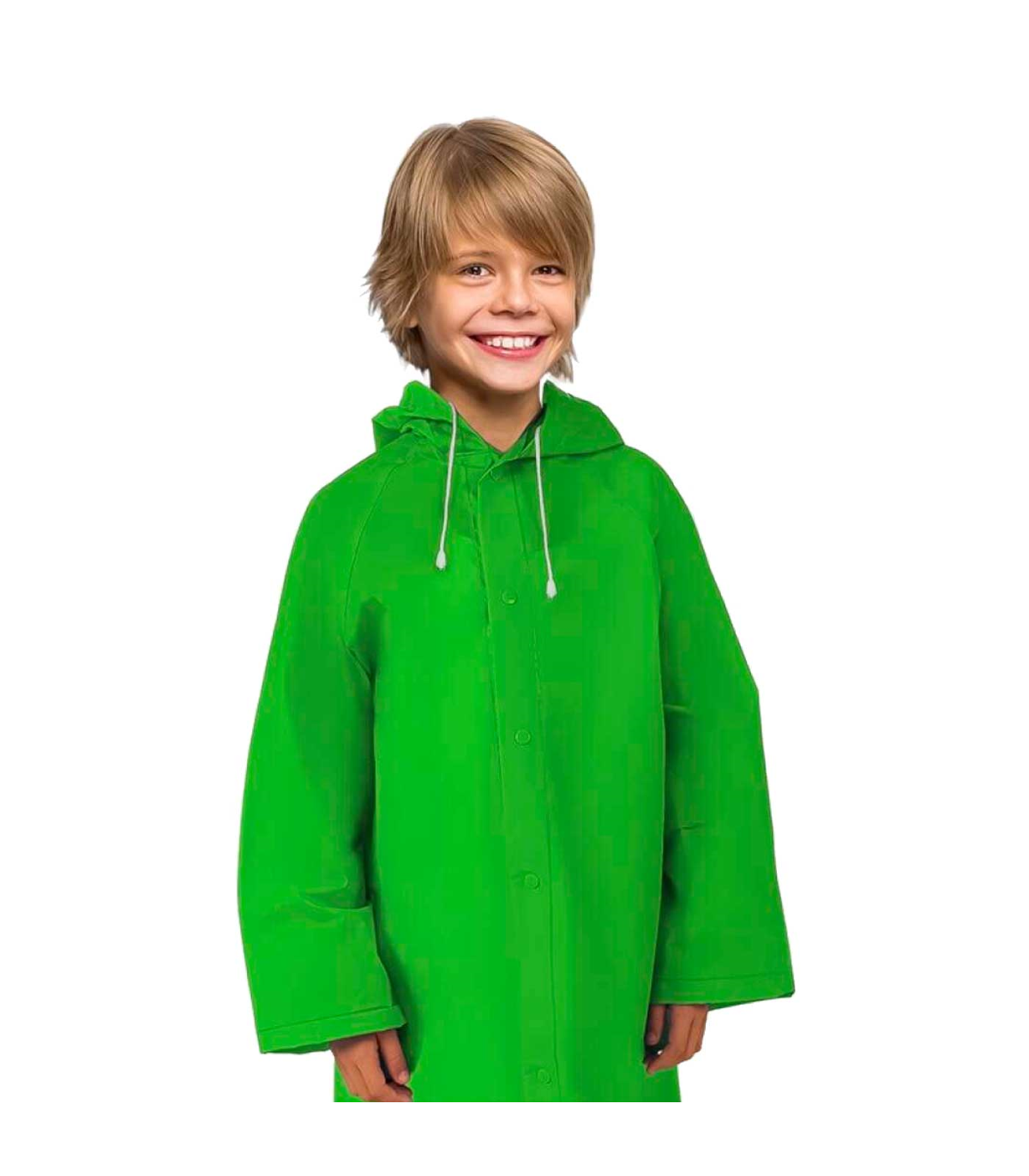 Tradineur - Chubasquero con capucha para niños - Fabricado en poliéster -  Costura termoselladas - Talla para niños de 8 a 10 año
